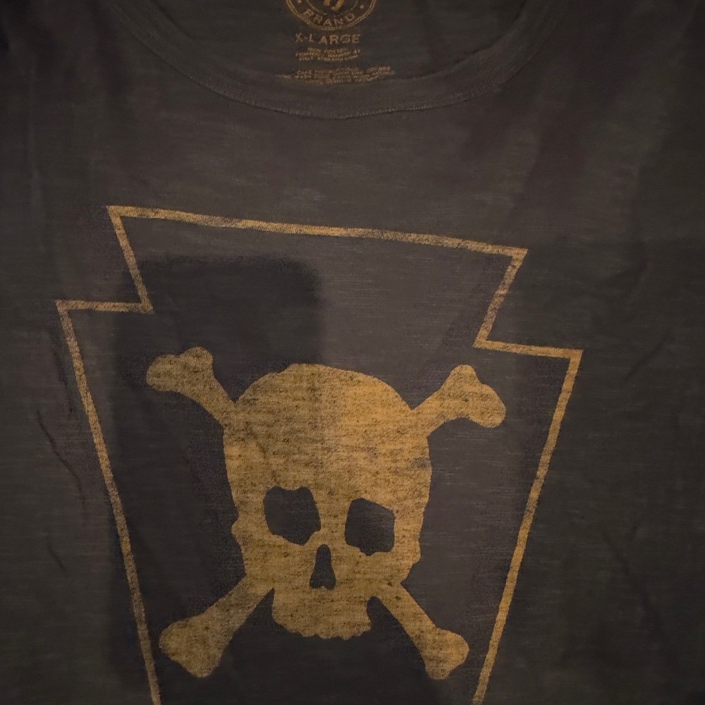 Men's Gray Skull Graphic T-Shirt - Picture 2 of 2